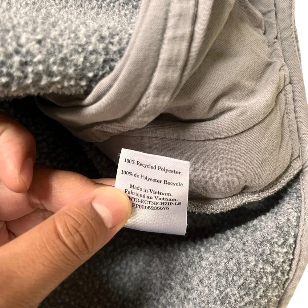 Everlane ReNew Fleece Half-Zip Heathered Gray Size S Women